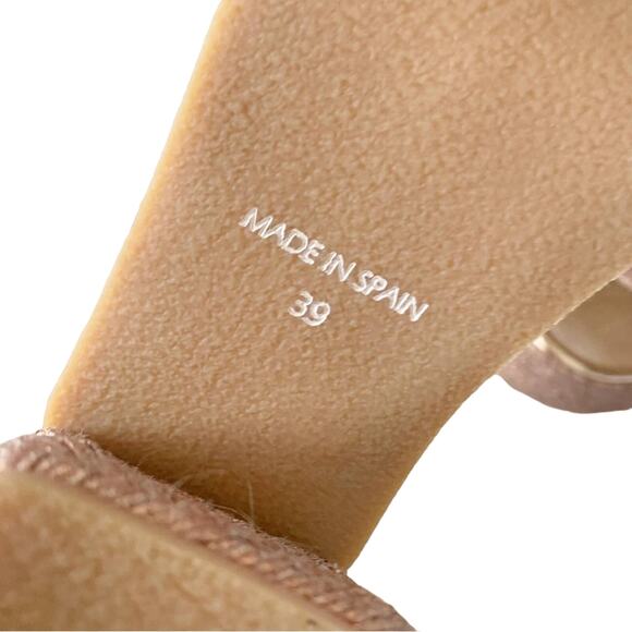 Jeffrey Campbell Asueto Platform Espadrille Sandal 9 Rose Gold NEW - Picture 9 of 9